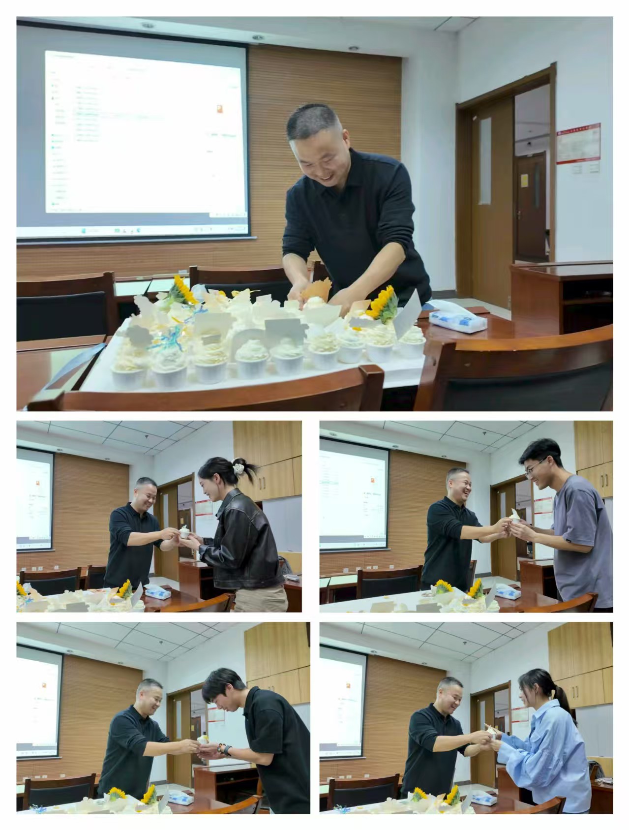 2025教师节赵老师分发小蛋糕